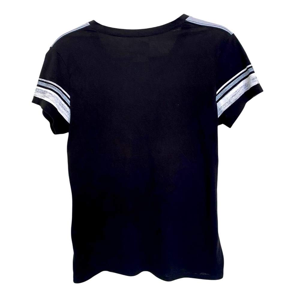 NFL Las Vegas Raiders T-Shirt Women’s Medium Black Gray V-neck Team Apparel - Picture 2 of 6